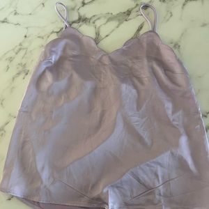 Purple satin cami